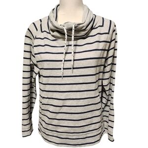 Orvis cowlneck stripe drawstring pocket‎ pullover